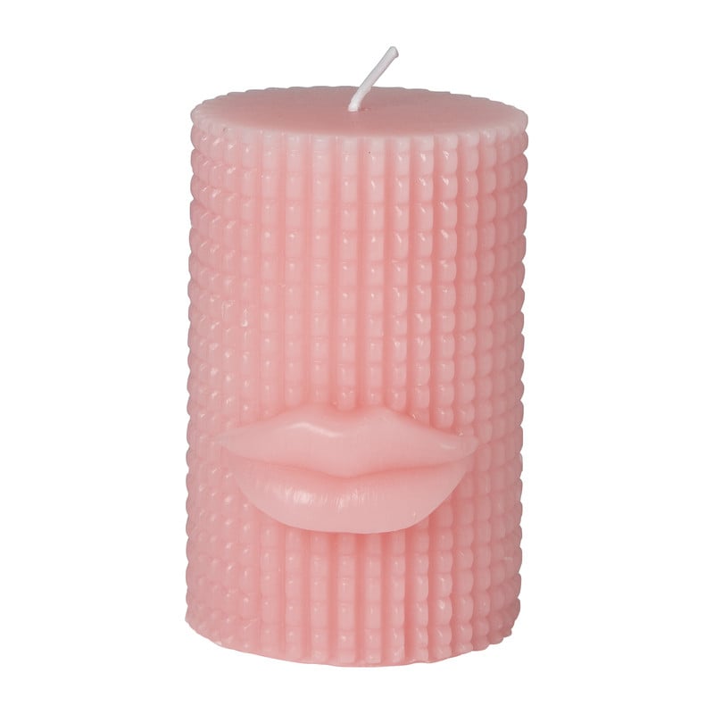Kaars met lippen groot - diverse varianten - &Oslash;7.5x10 cm