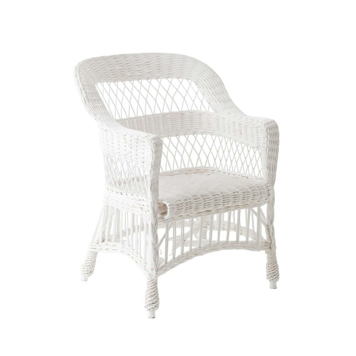 BIANKA - Fauteuil laqué blanc 68x69x8