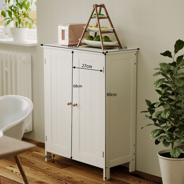 Szafka regał komoda łazienka przedpokój loft 2 drzwi biała 80 cm