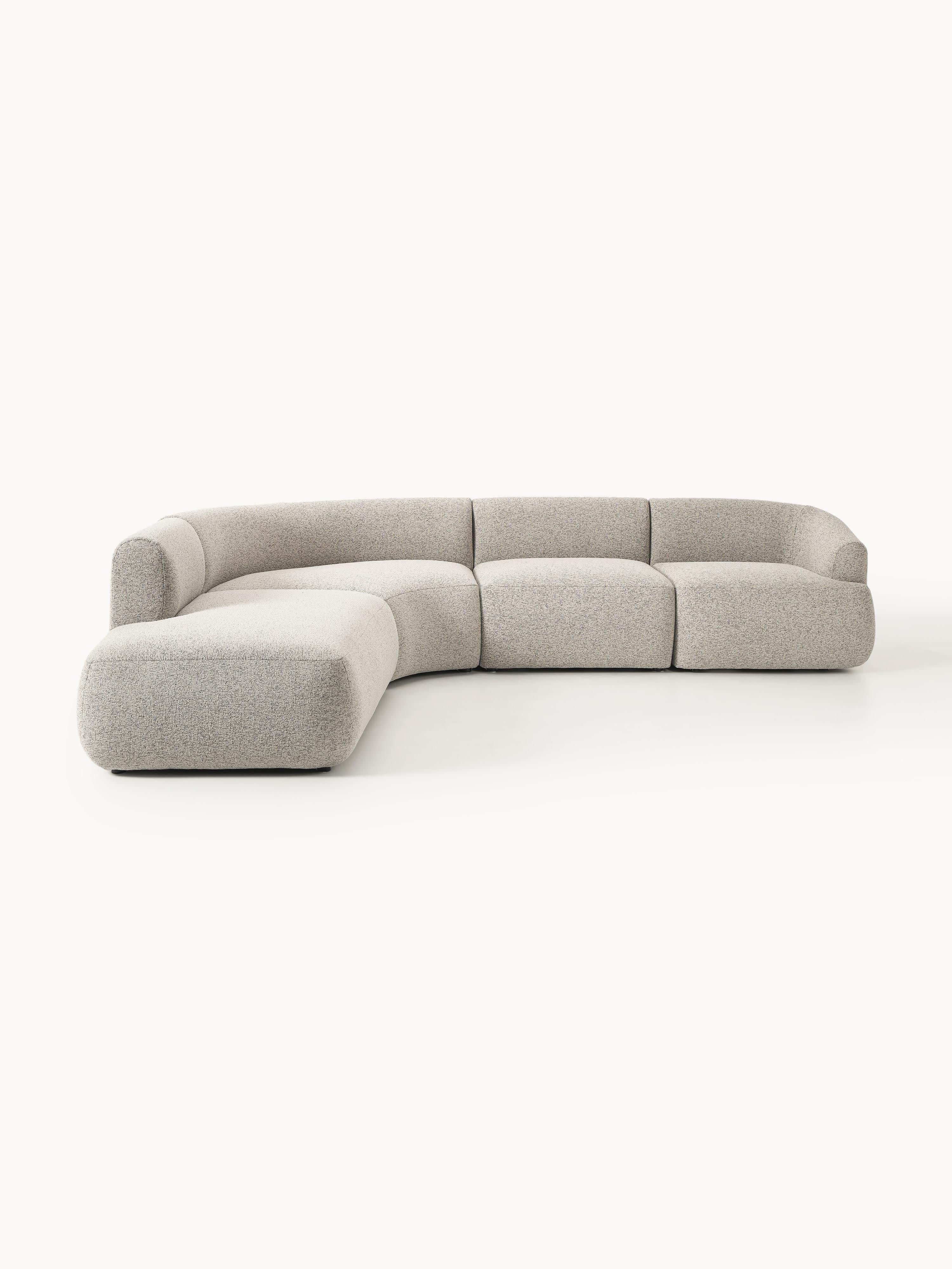 Modulares Bouclé-Ecksofa Sofia (4-Sitzer)
