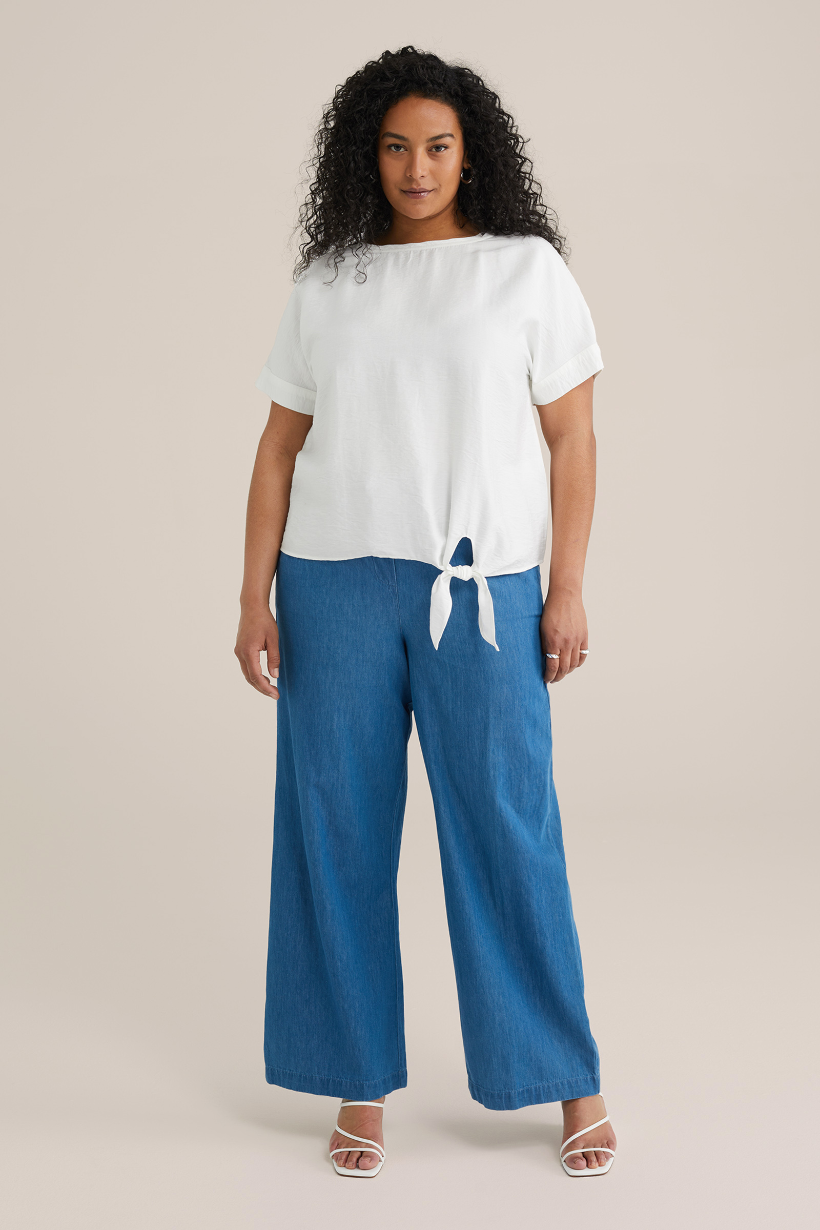 Dames top met strikdetail - Curve