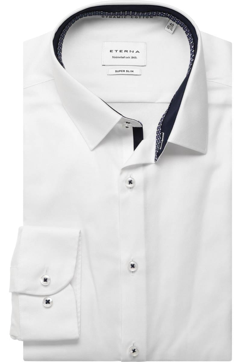 ETERNA Super Slim Hemd weiss, Einfarbig