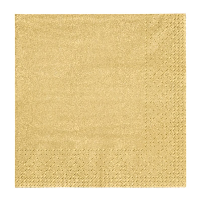 Servetten - goudkleurig - set van 20