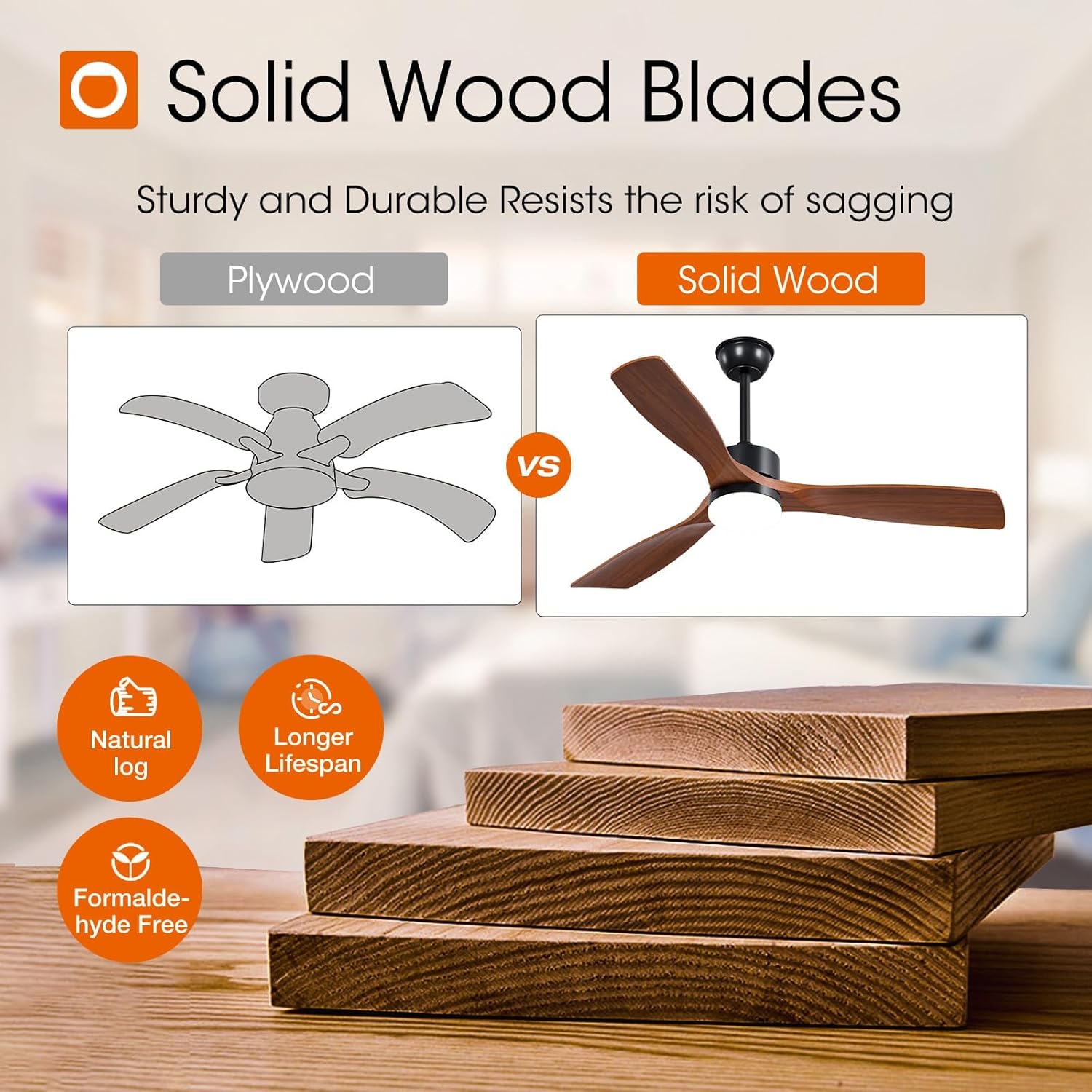 addlon 2 Pack 52 inch Ceiling Fans with Lights, Black Ceiling Fan with Light and Remote Control, Reversible, 3 Wood Blades, 6 Speeds, 3CCT Dimmable, Noiseless, Wood Ceiling Fan for Indoor/Outdoor Use