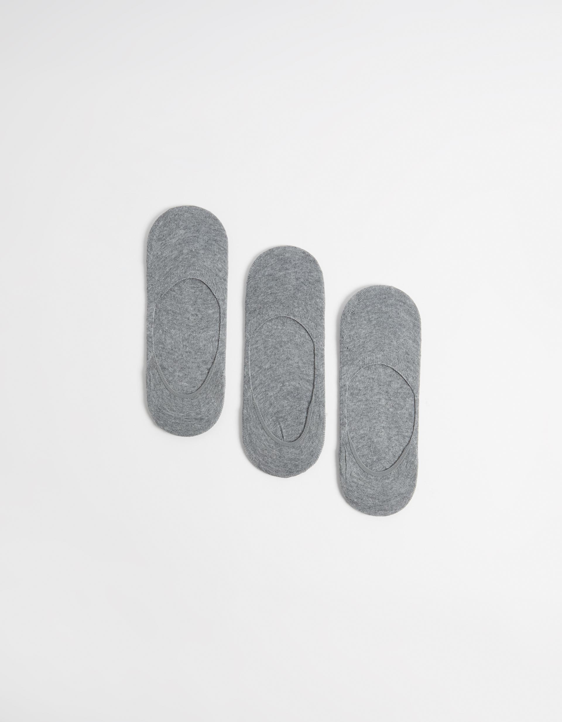 Pack 3 Pares de Pezinhos, Homem, Cinzento
