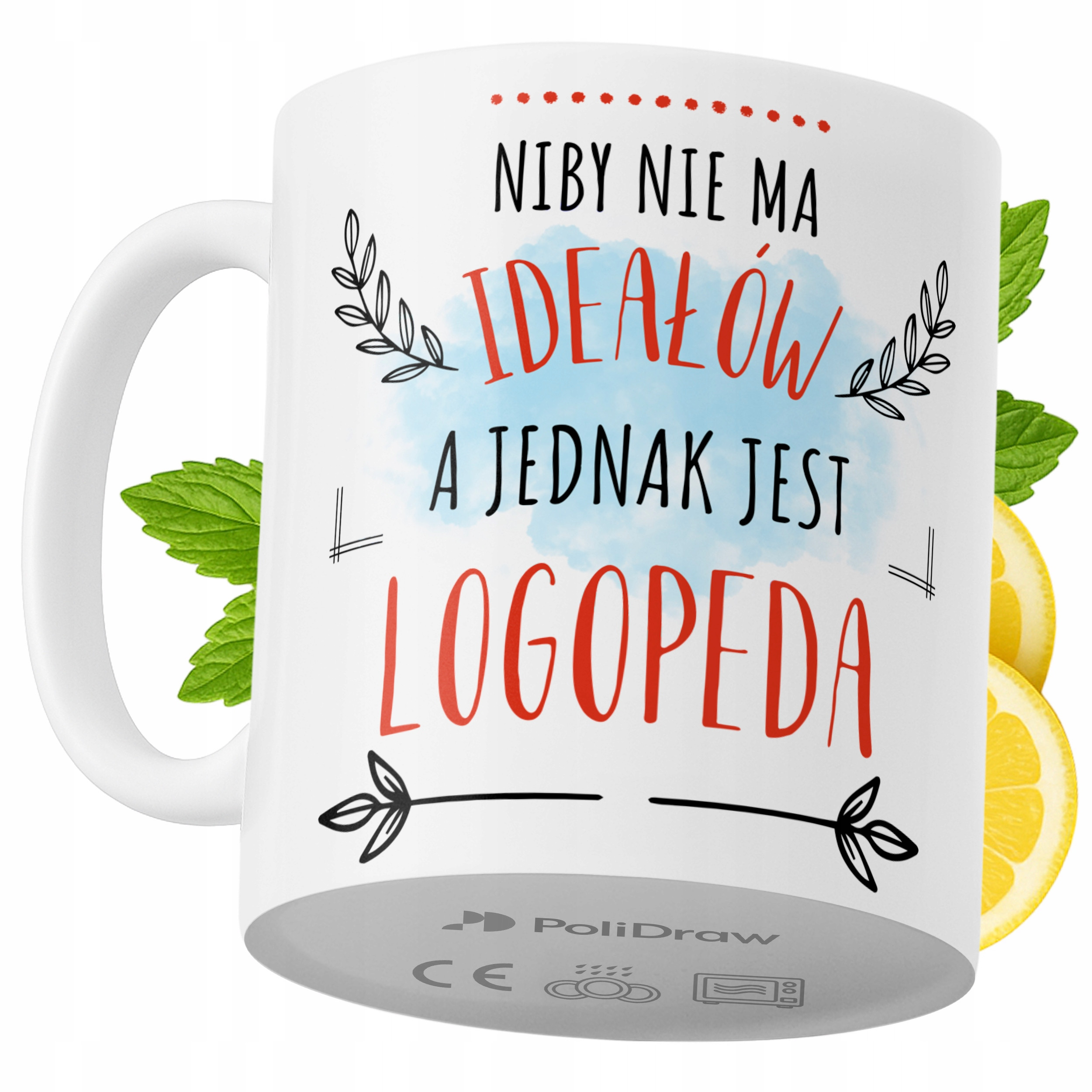 Kubek Dla Logopedy na Prezent z Nadrukiem ze Zdjęciem 330 ml PoliDraw