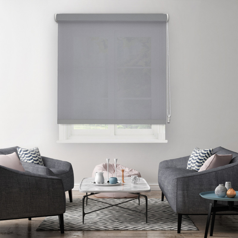Store enrouleur tamisant gris clair 70 x 190 cm MADECO