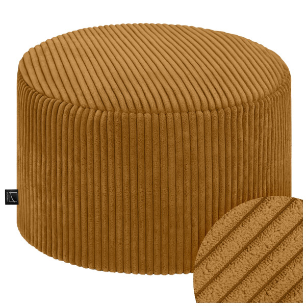 Nowoczesna Pufa CHILL SPOT 45 cm Puf Siedzisko Podnóżek - Miodowy