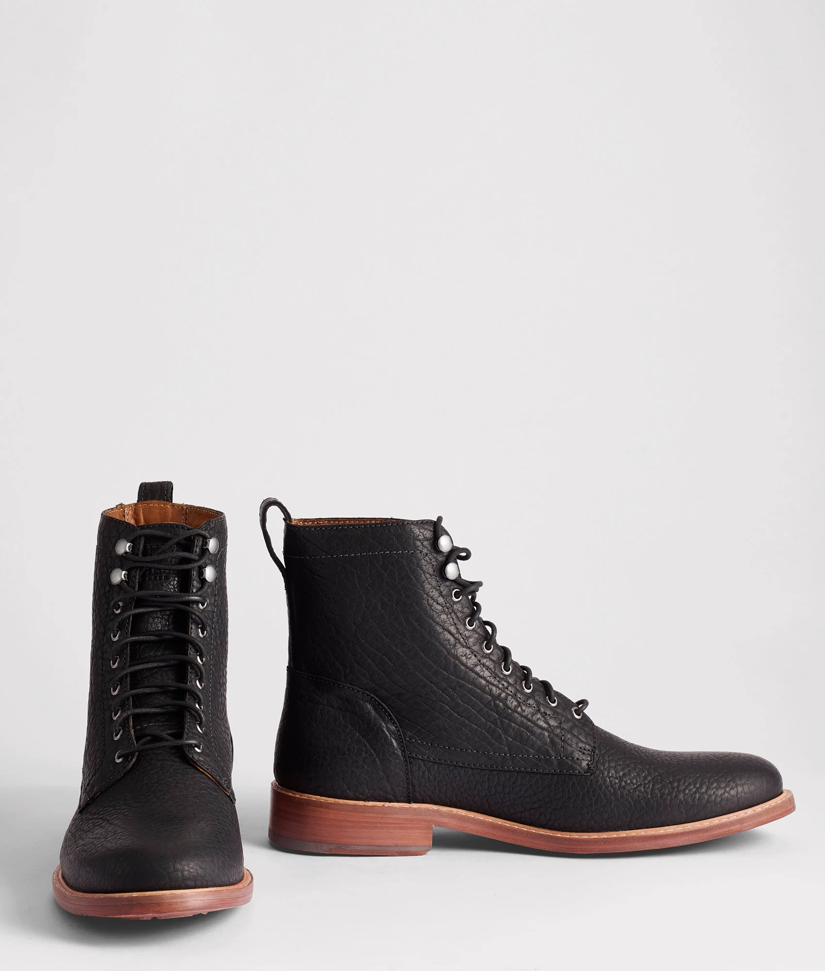 6 Lace Up Derby Boot - Black
