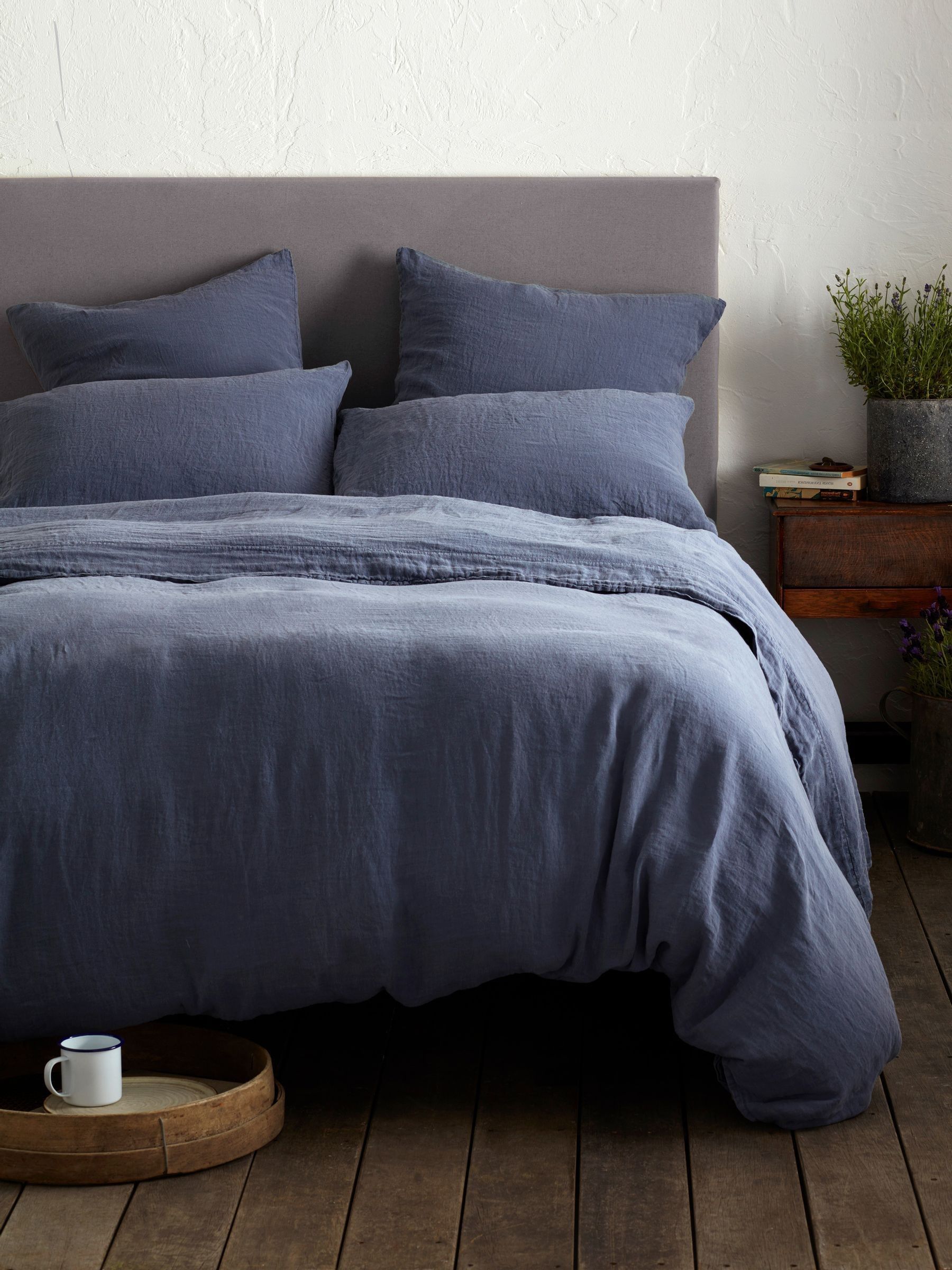 Secret Linen Store French Blue Linen Duvet Cover