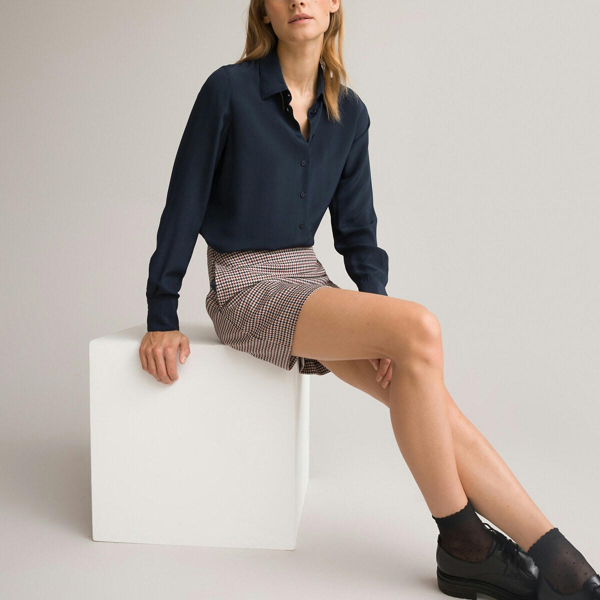 Chemise en soie, manches longues