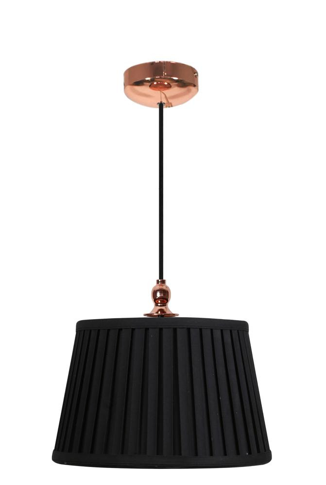 Lampa wisząca miedziano-czarna AMORE 1xE27x60W wym: 110x30x30 cm Candellux