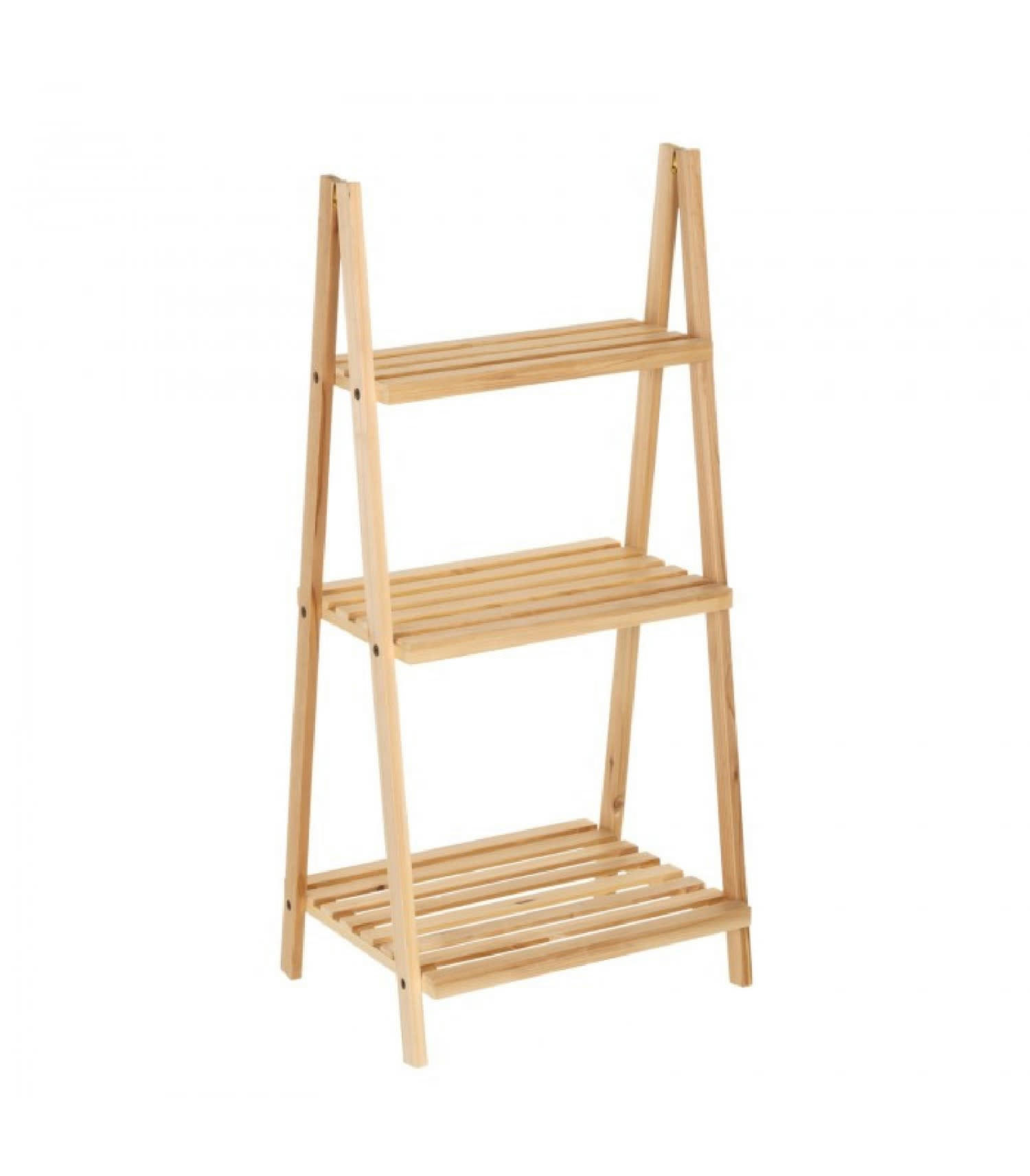 - Étagère inclinée en bois de sapin nature 3 plateaux