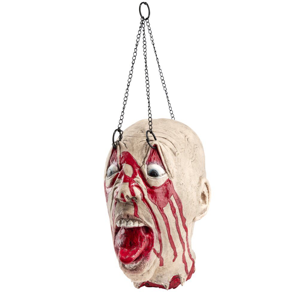 Décoration Halloween à suspendre tête ensanglantée H31cm