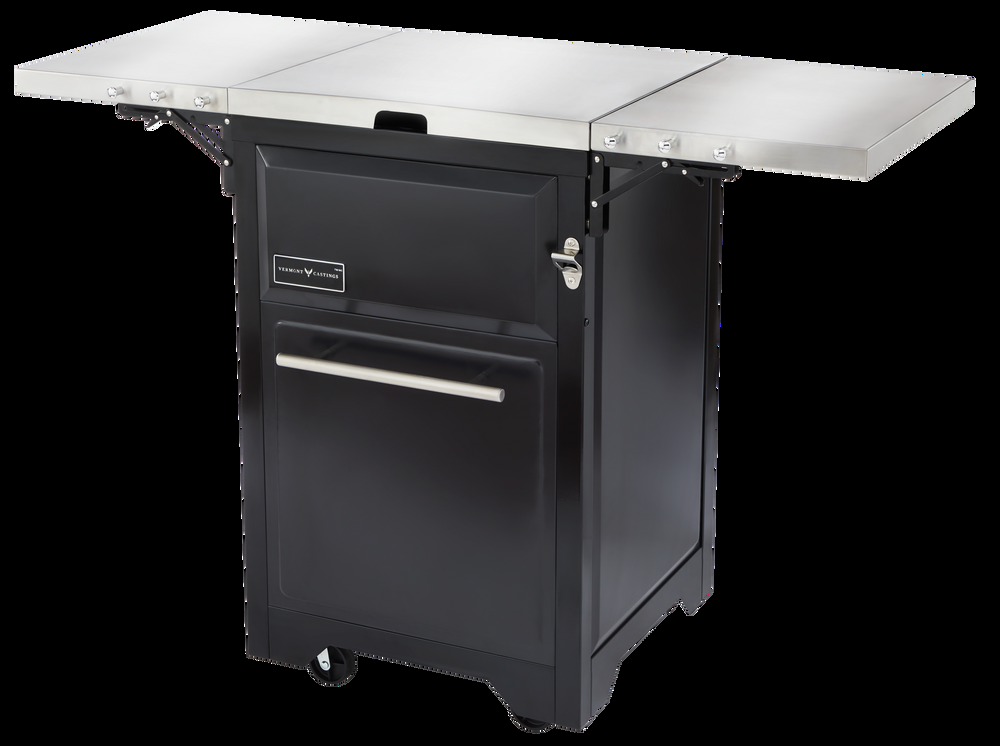 Vermont Castings Stainless Steel Outdoor Mobile Grill Prep Station & Storage Cart
