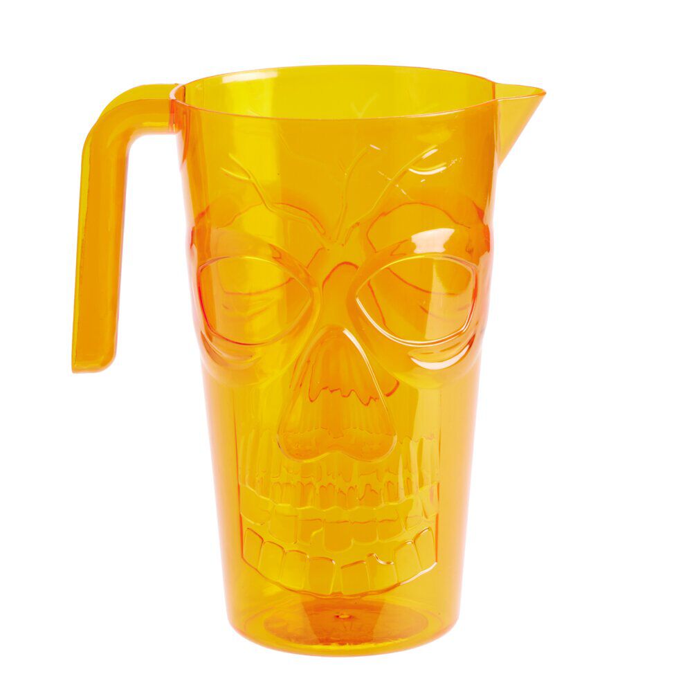 Pichet Halloween forme tête de mort Ø12xH17cm (2 modèles)