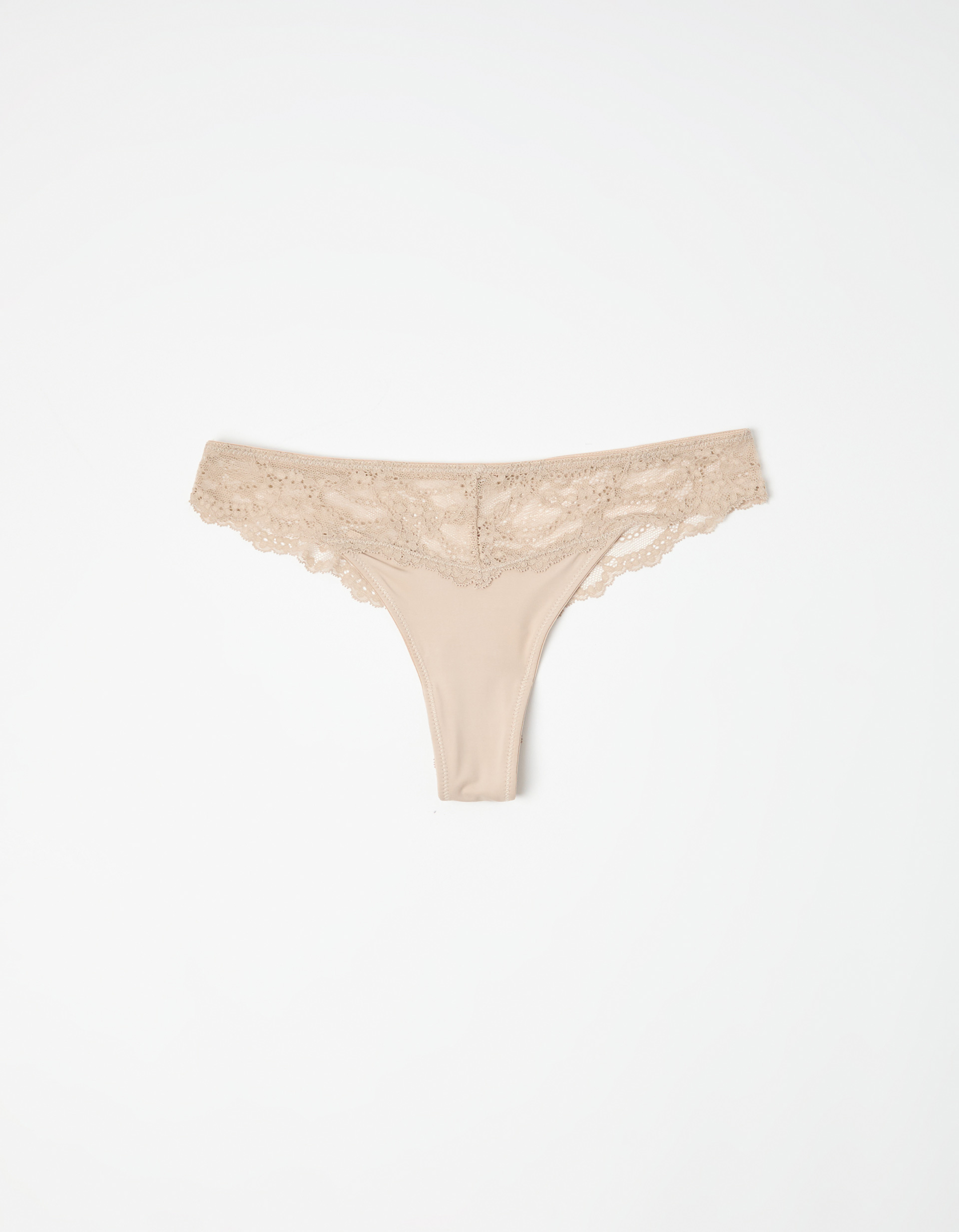 Cuecas Brasileiras com Renda, Mulher, Bege
