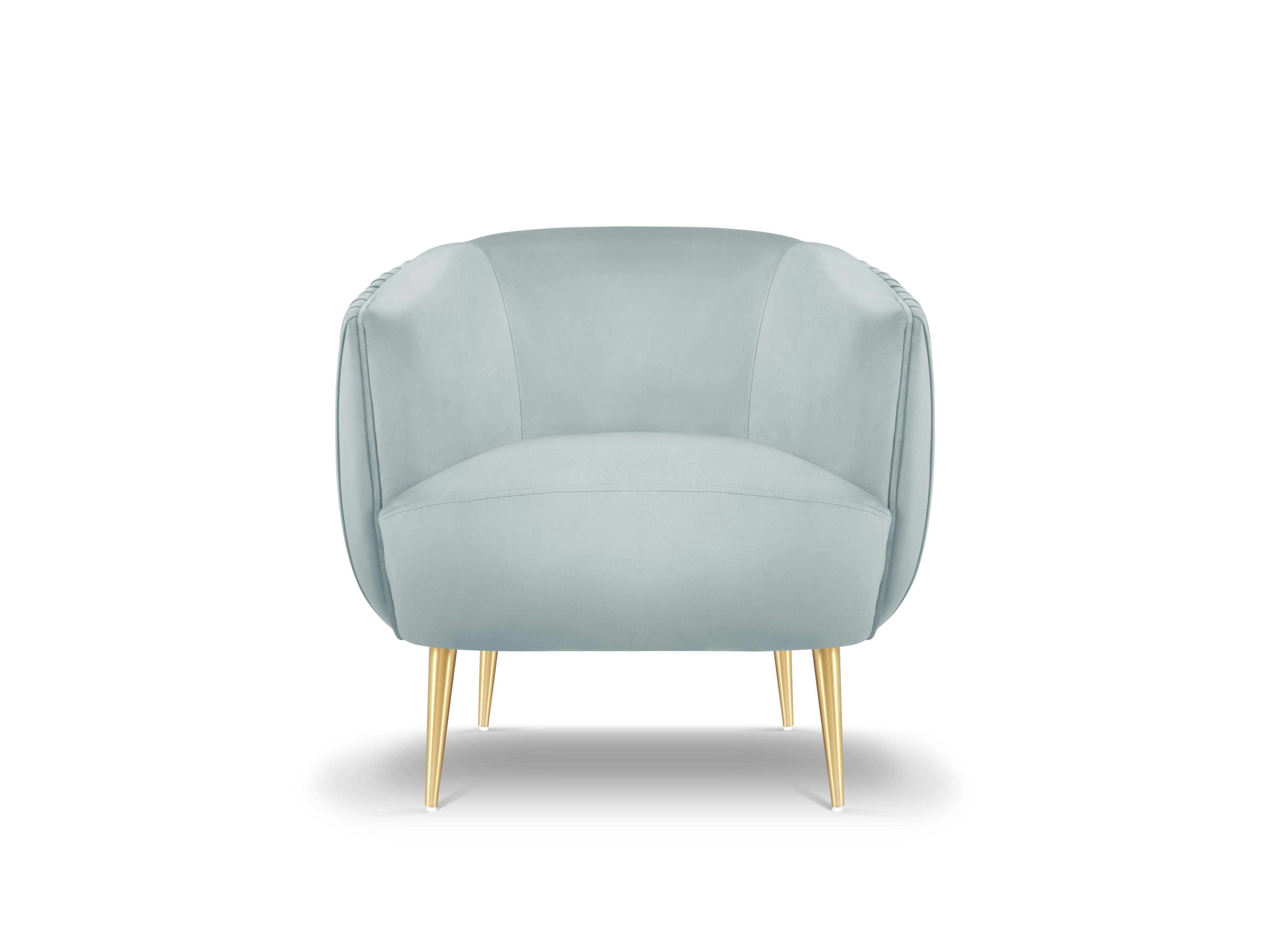 MOSS - Fauteuil en velours pistache