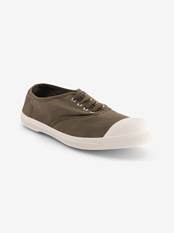 Tennis lacets homme kaki