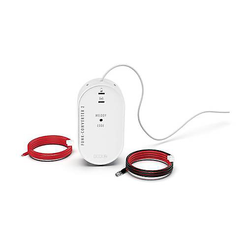 Mini-convertisseur sans fil m-e modern-electronics 41384, émetteur compact pour sonnette/interphone, blanc