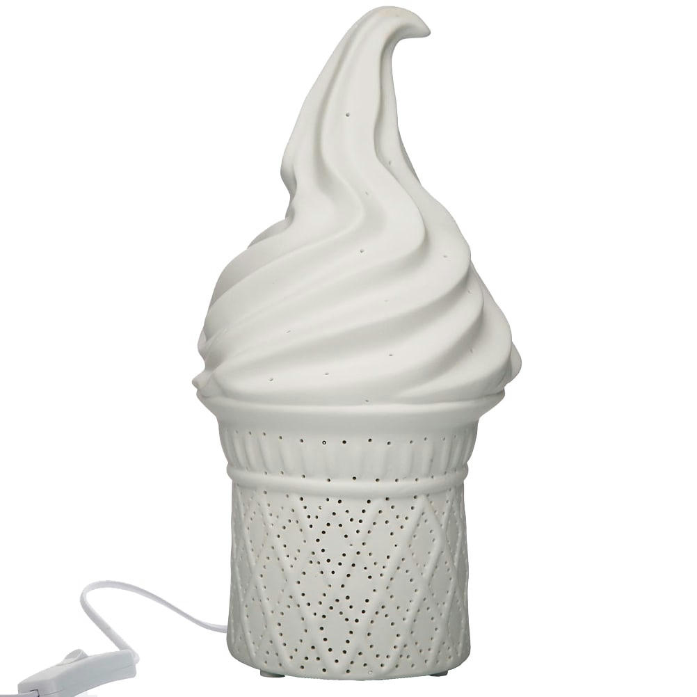 GLACE - Lampe à poser crème glacée H27cm
