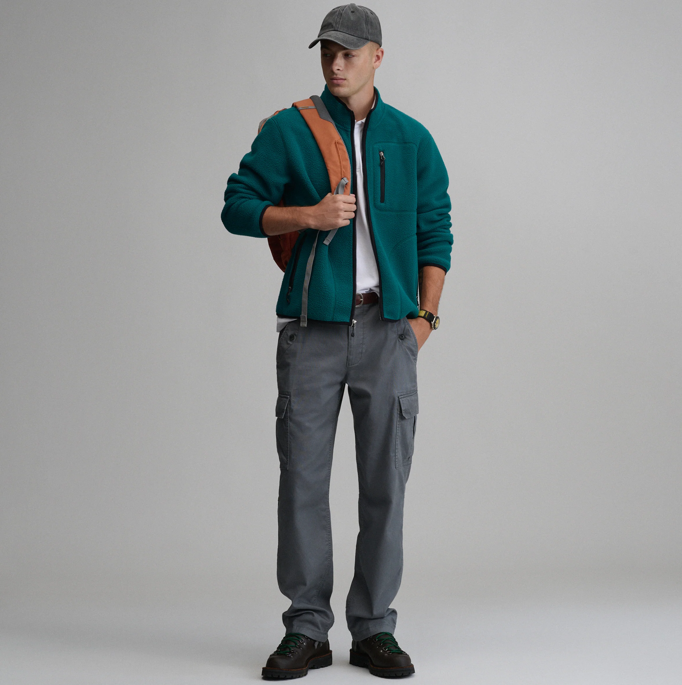 Men's Journey Full-Zip Solid Fleece Pullover