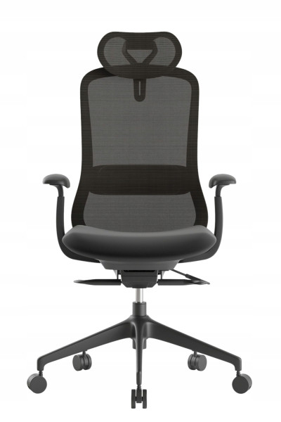 Ergonomiczny fotel biurowy Erbi czarny tkanina/siatka