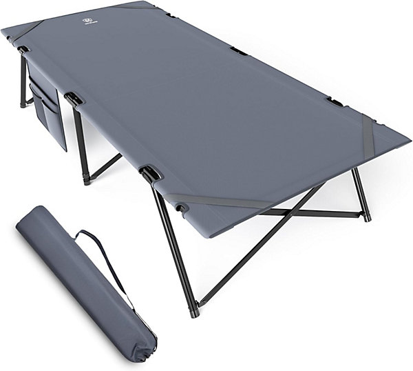 Lit de Camping Pliable XL 214x79x50cm, Charge maximale 200 kg