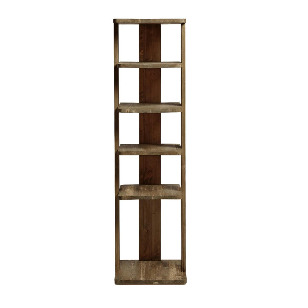 EFRON - Porte-chaussures en bois d’épicéa en couleur marron vieilli