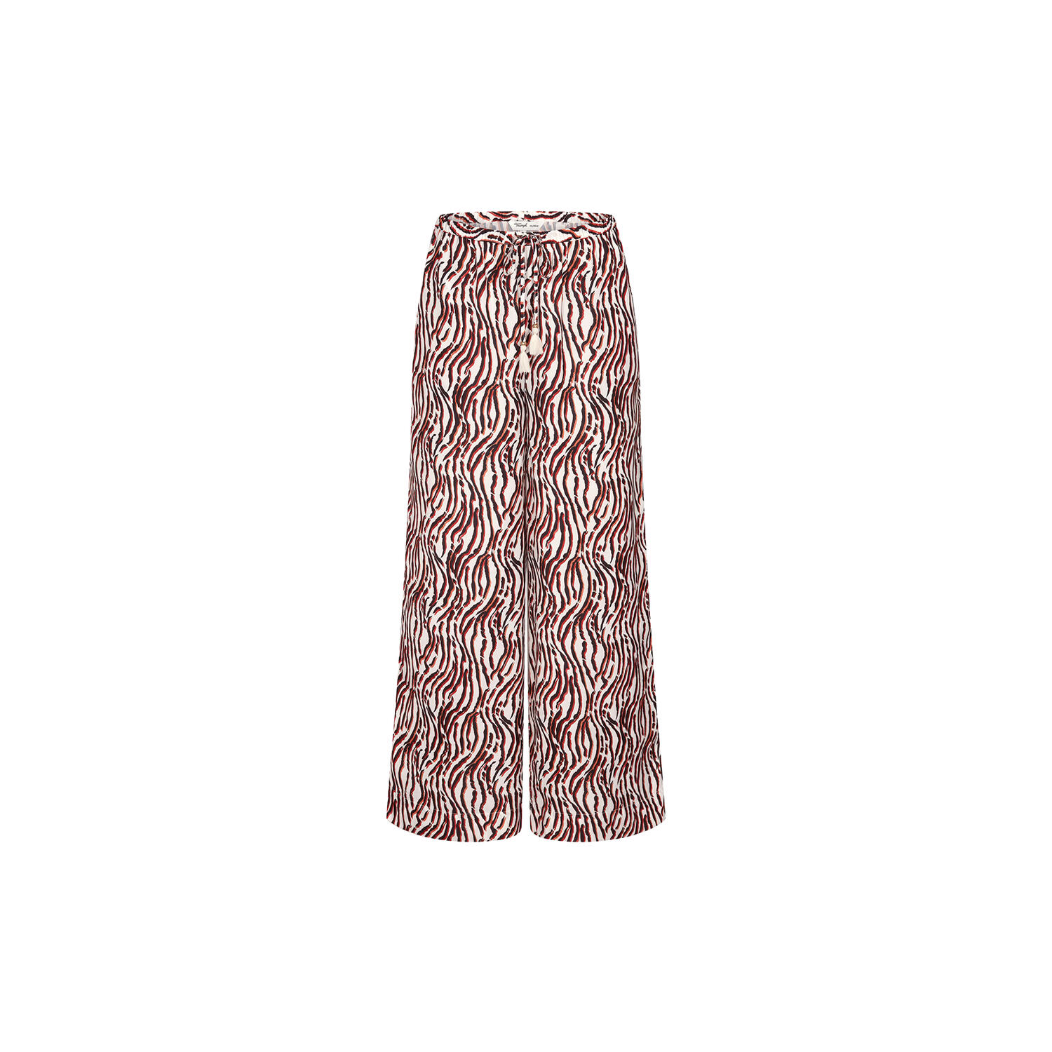 Summer Satin Trousers, white - dark combination