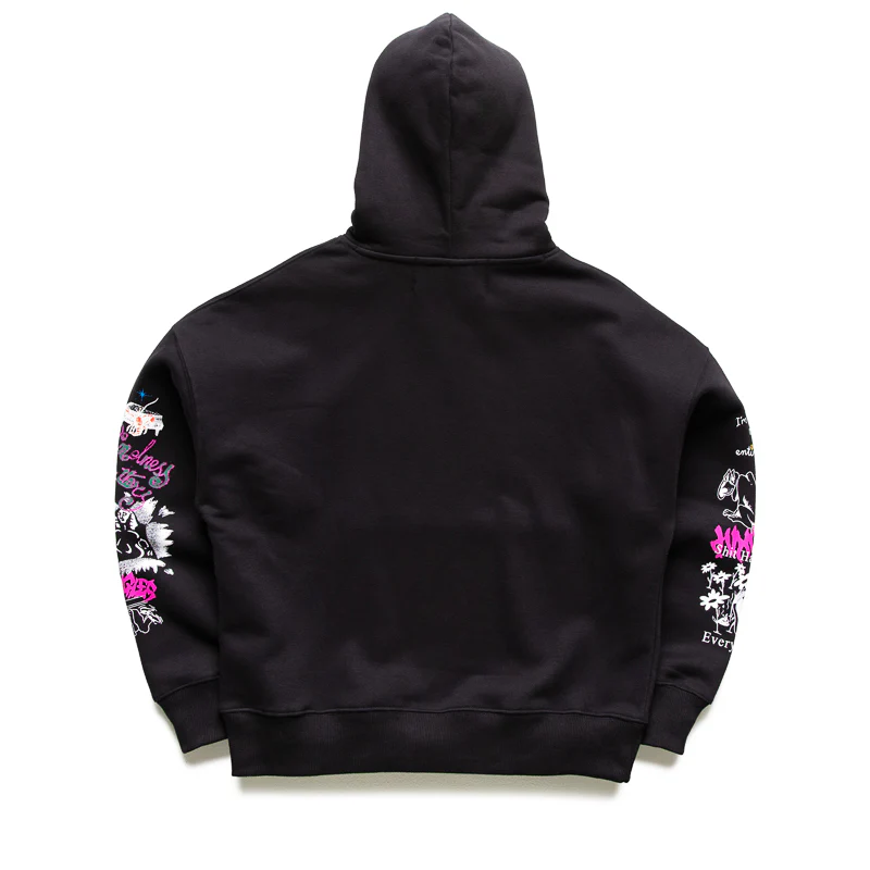 Jungles Test Print Hoodie - Black