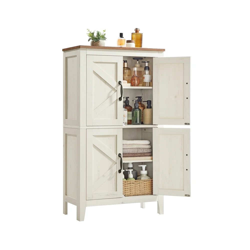LIRY Collection –Buffet haut style ferme avec étagères ajustables