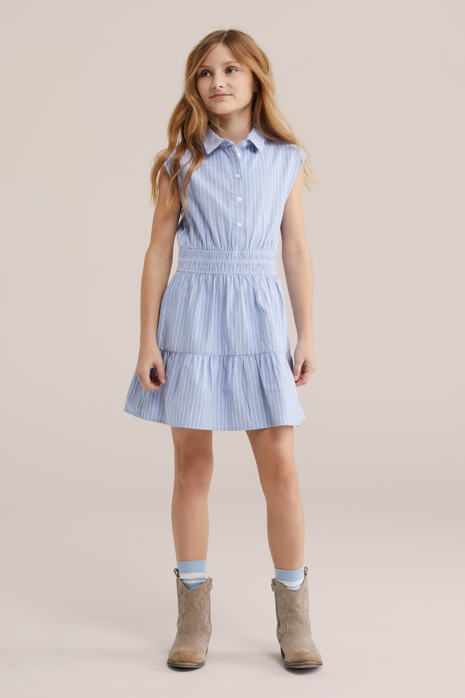 Meisjes jurk met strepen