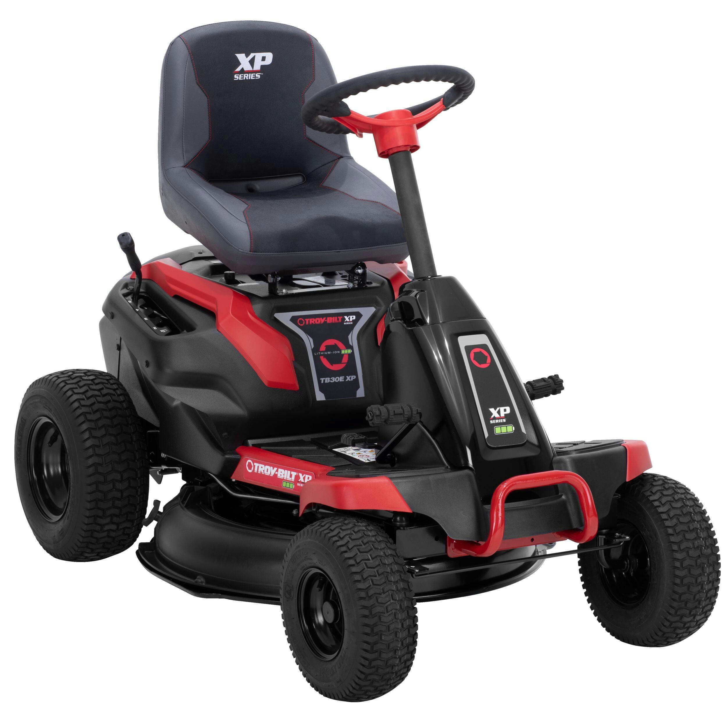 Troy-Bilt 56V Lithium-Ion Electric Riding Lawn Mower, 30-in