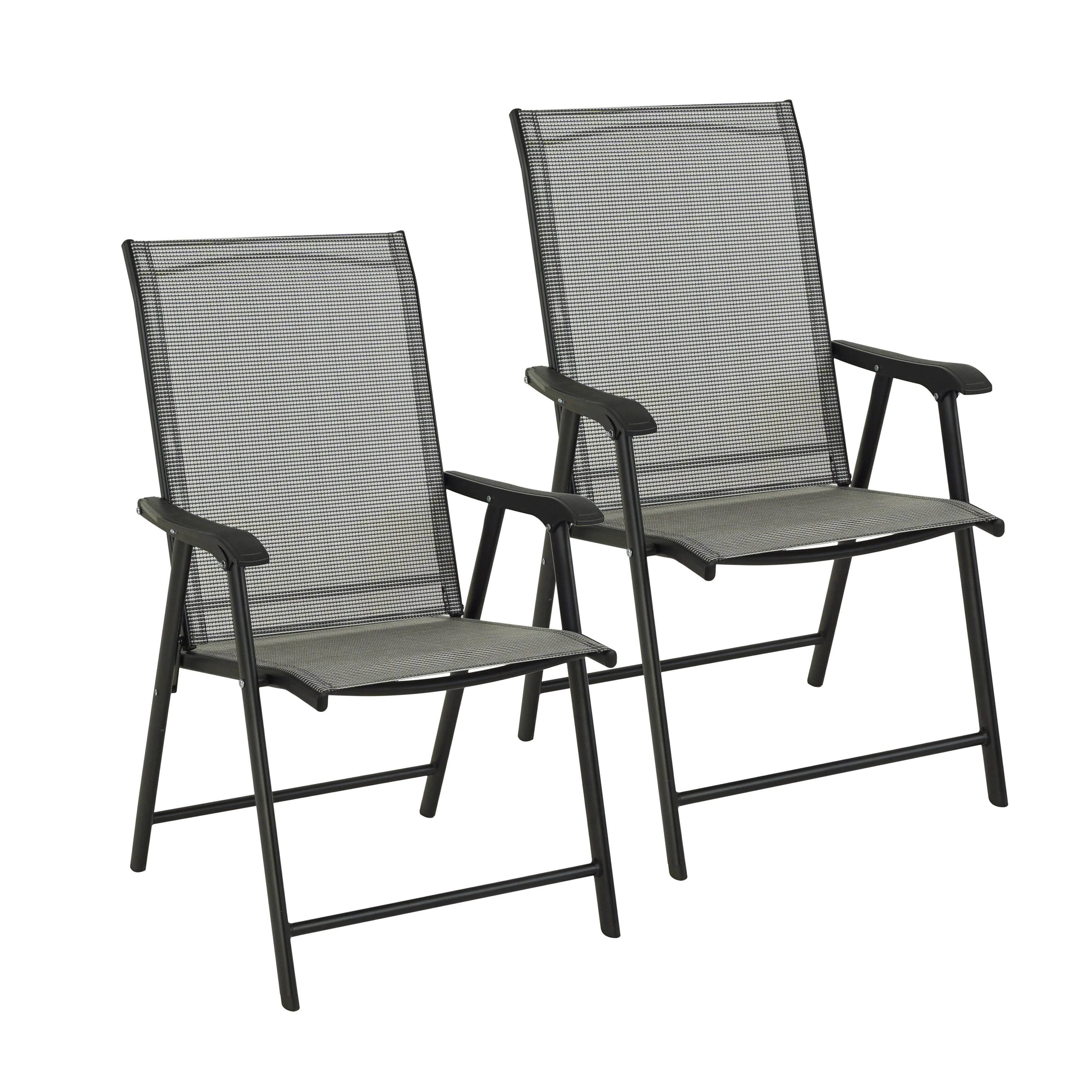 Porthos Home Emil Patio Furniture Set Of 2 Chairs, Textilene Mesh, Iron Legs