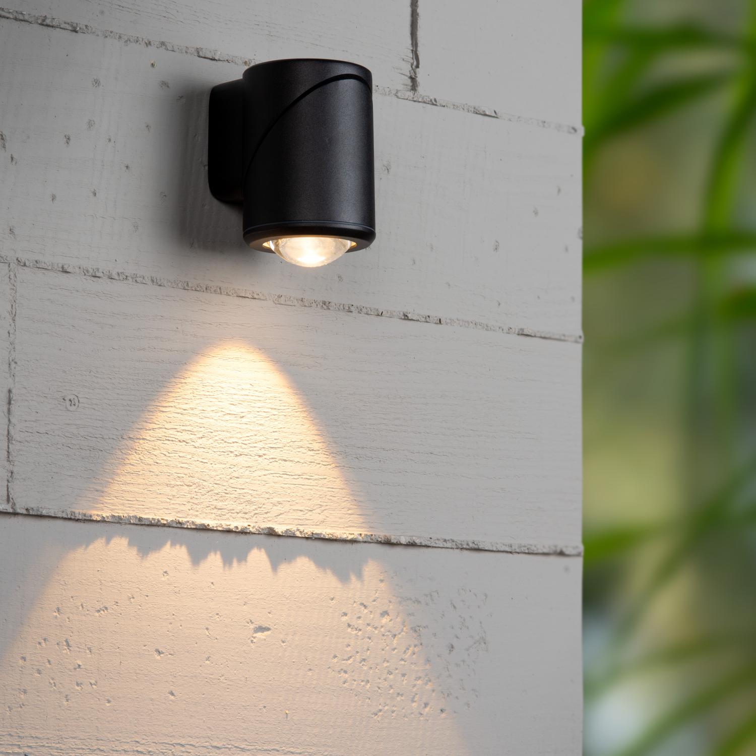 Lucide wandspot ERIN - Geïntegreerde LED - Zwart
