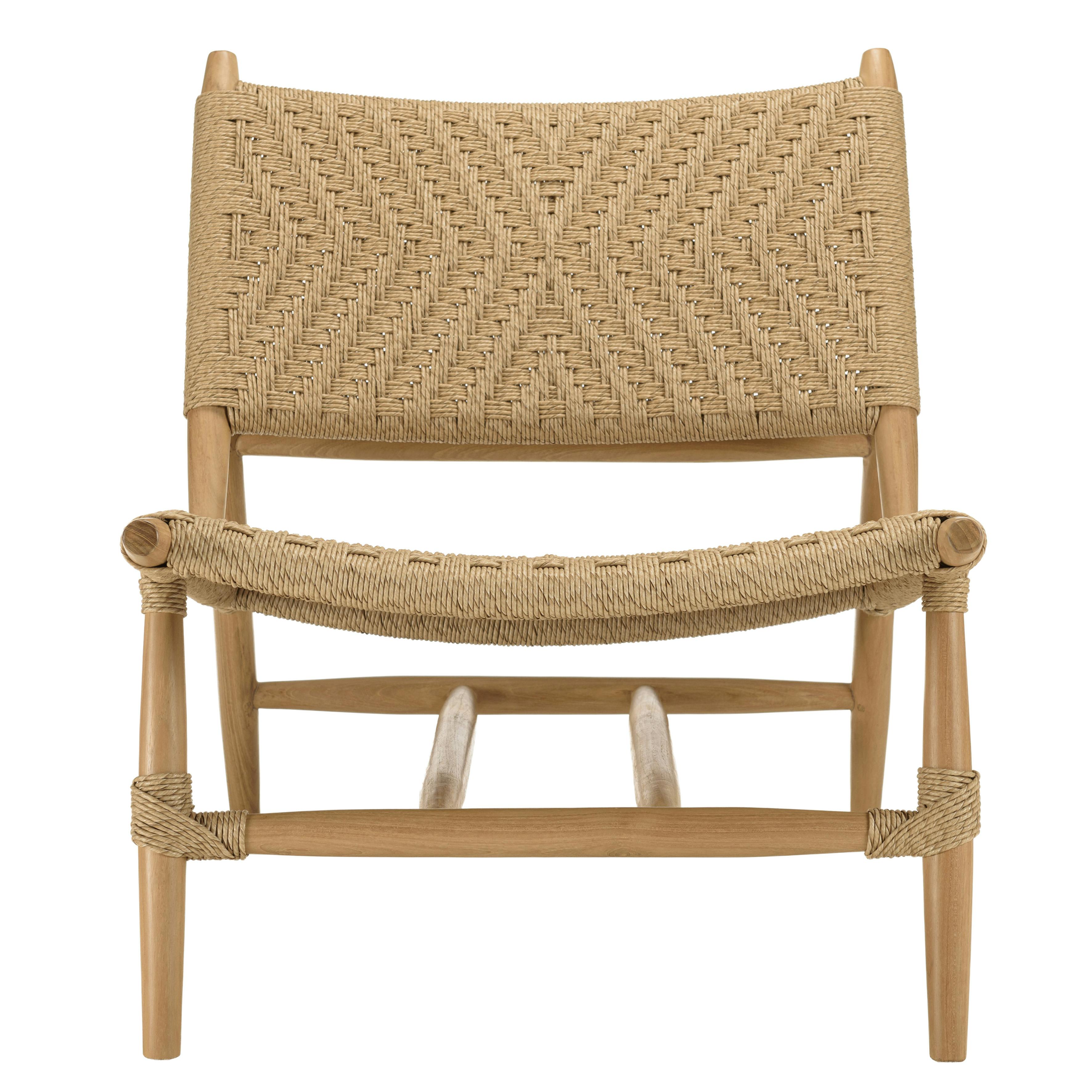 Salon de détente de jardin en teck 2 fauteuils LUMIO