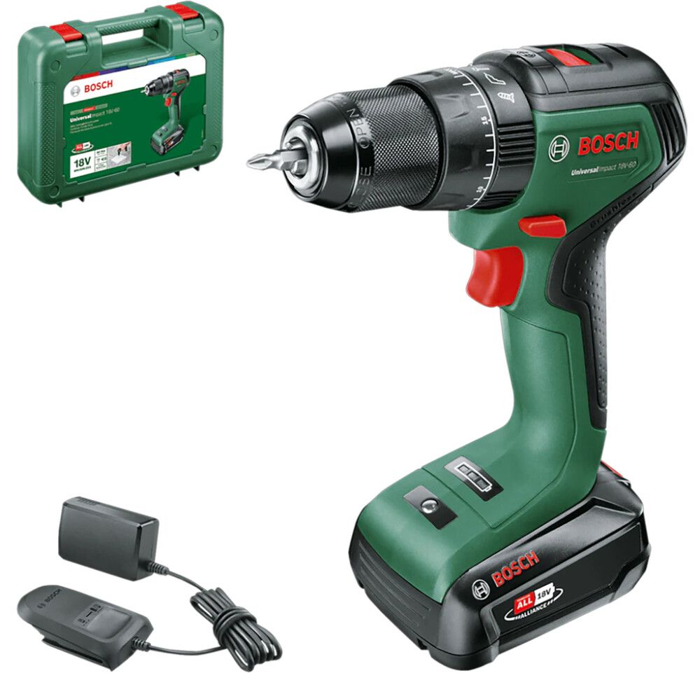 SLAGBOR BOSCH EASY 18 V 1X2,5 AH MED BATTERI OG LADER