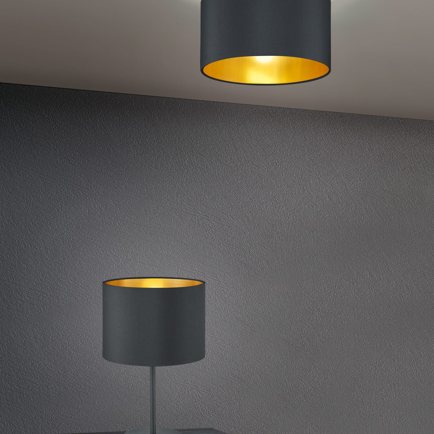 Lampada da tavolo nero e oro Hostel Trio