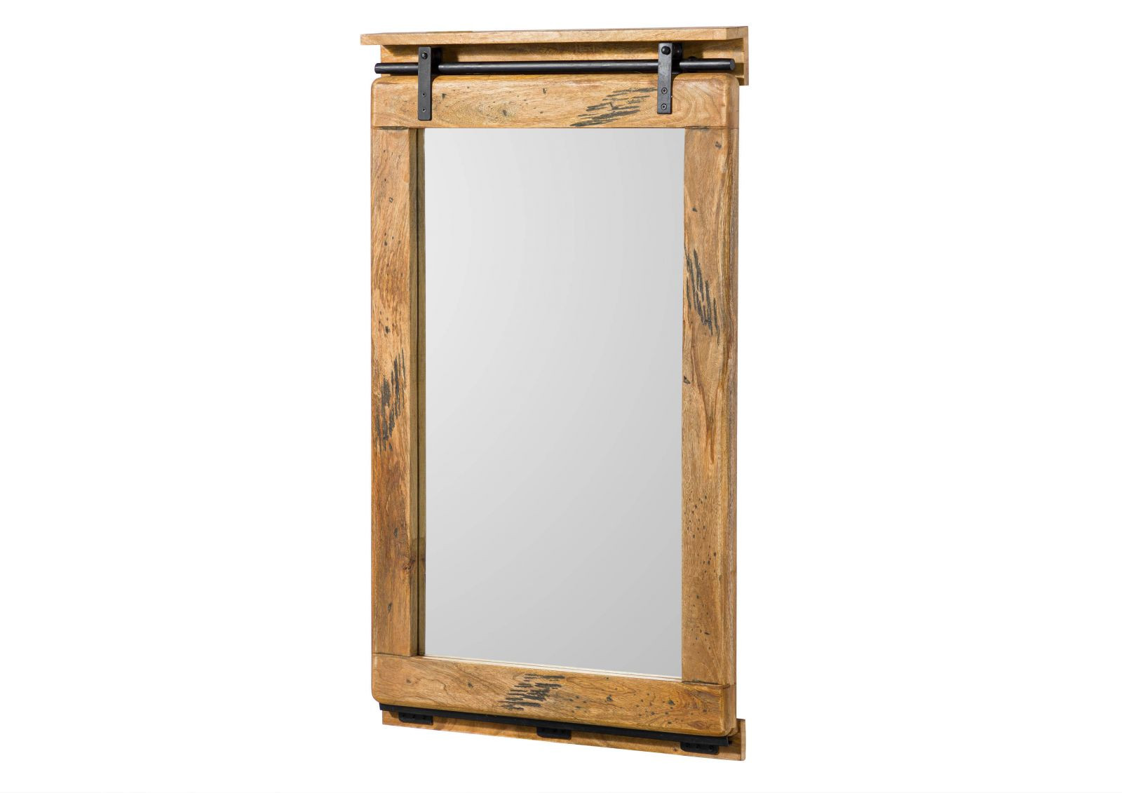 RAILWAY Lustro #183 Mango woskowane   metal 110x65x6 cm