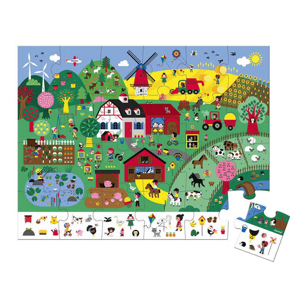 - Puzzle d'observation La Ferme 24 pcs