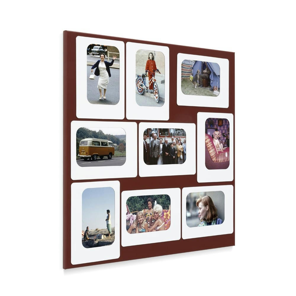 M9 - Pèle mèle magnétique oxyde rouge 45x45cm