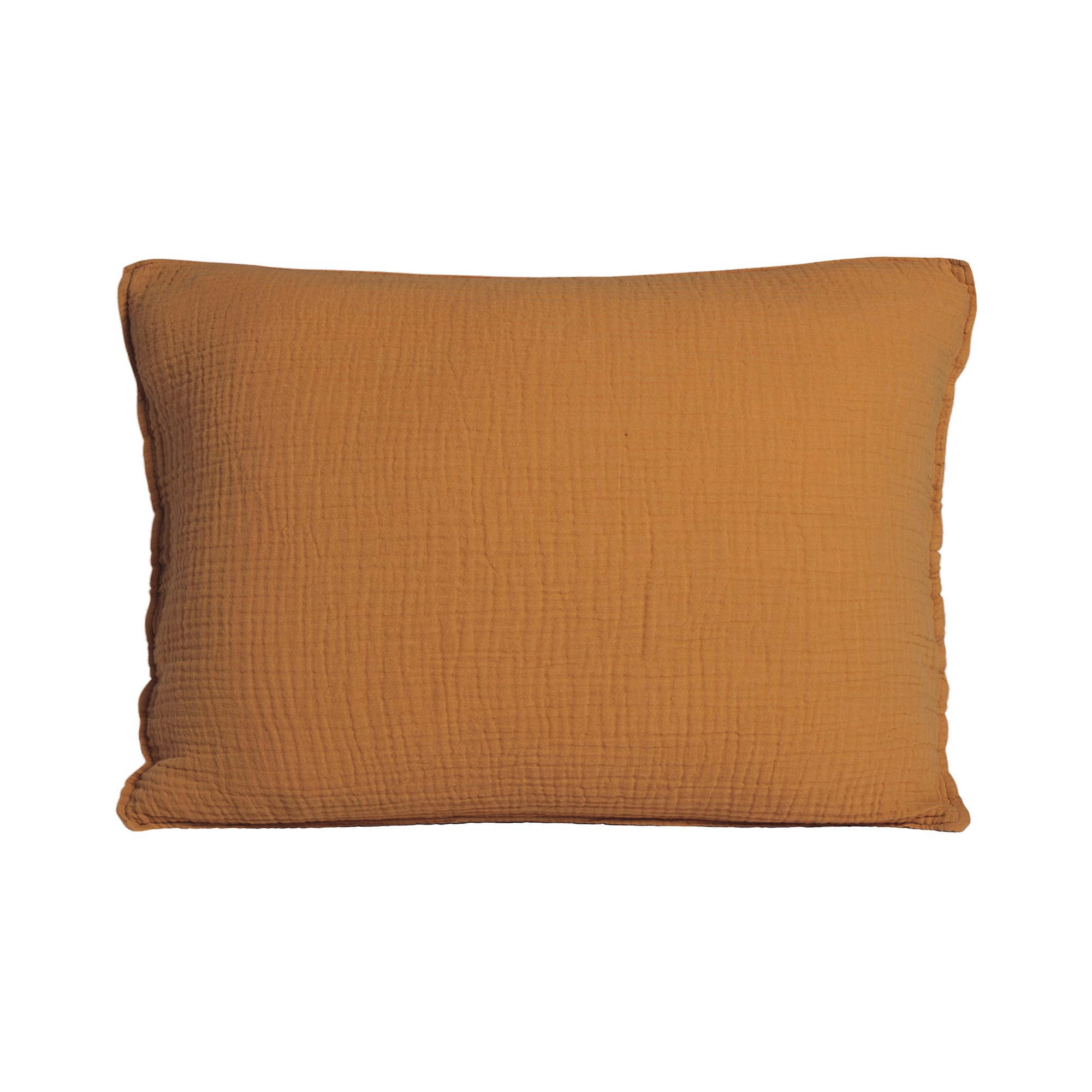 SIMPLEMENT GAUFRÉ - Taie d'oreiller en gaze de coton 50x70cm Curcuma