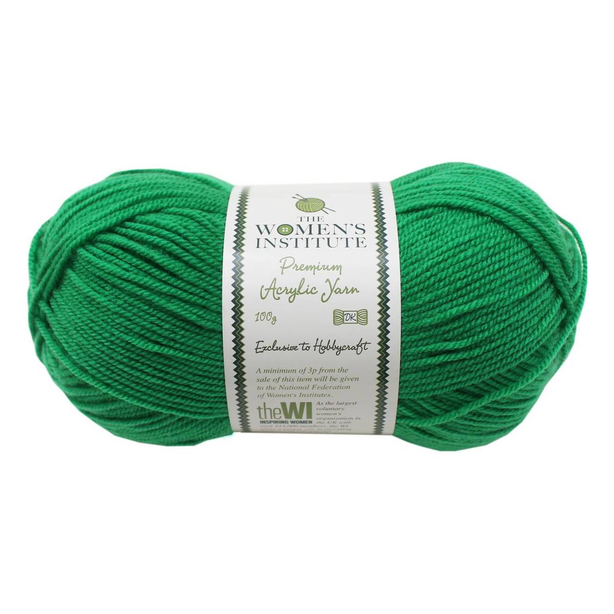 Women’s Institute Green Premium Acrylic Yarn 100g