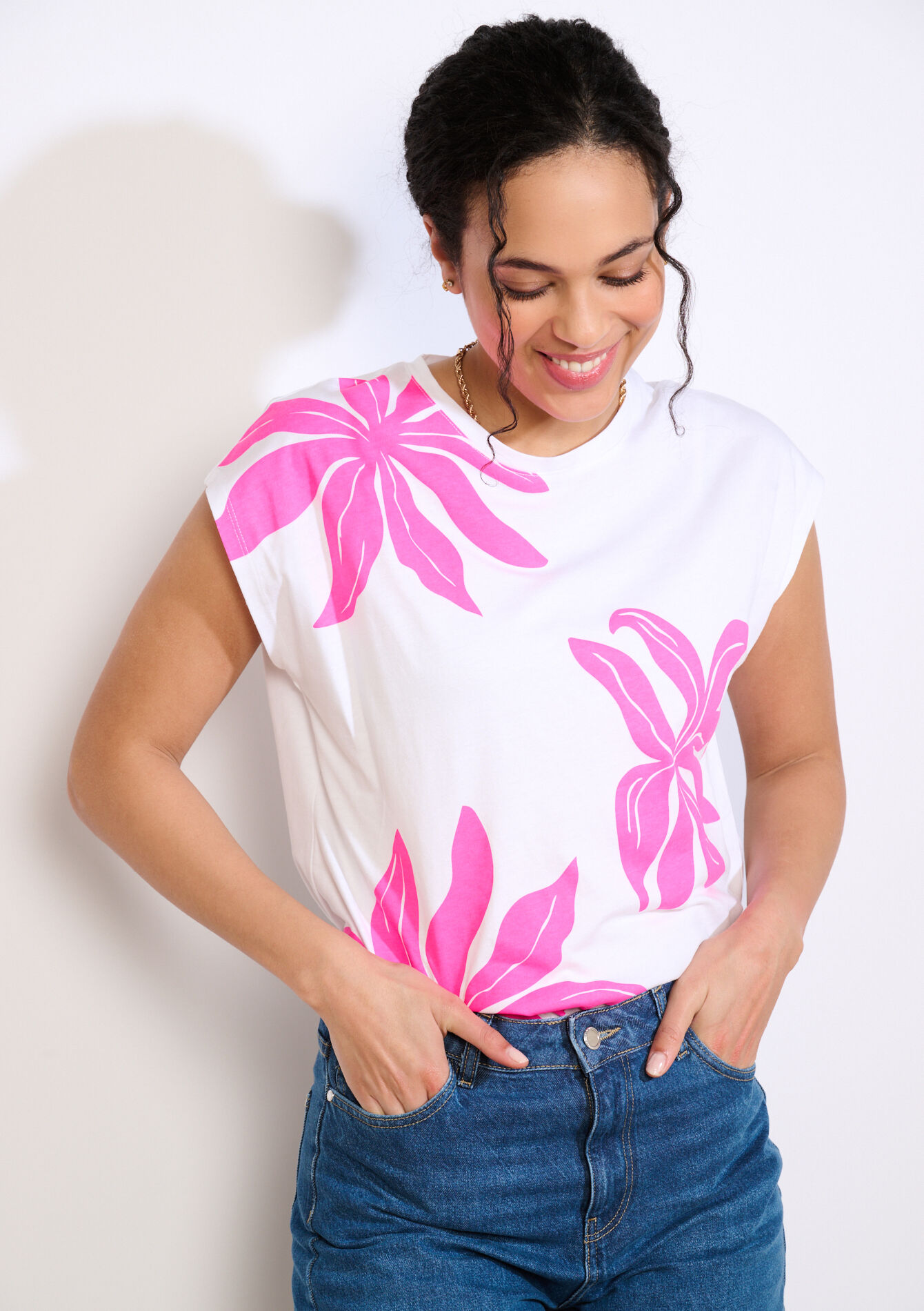 T-shirt met bloemenprint