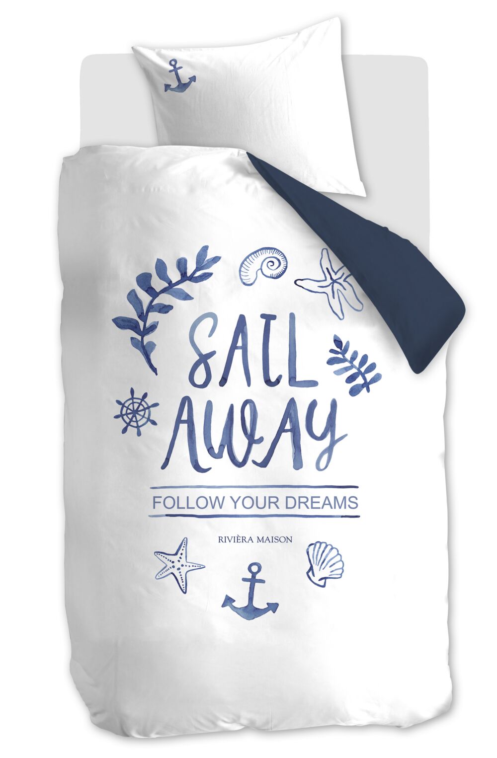 Rivièra Maison Sail Away - 140 x 200/220 cm - Blauw