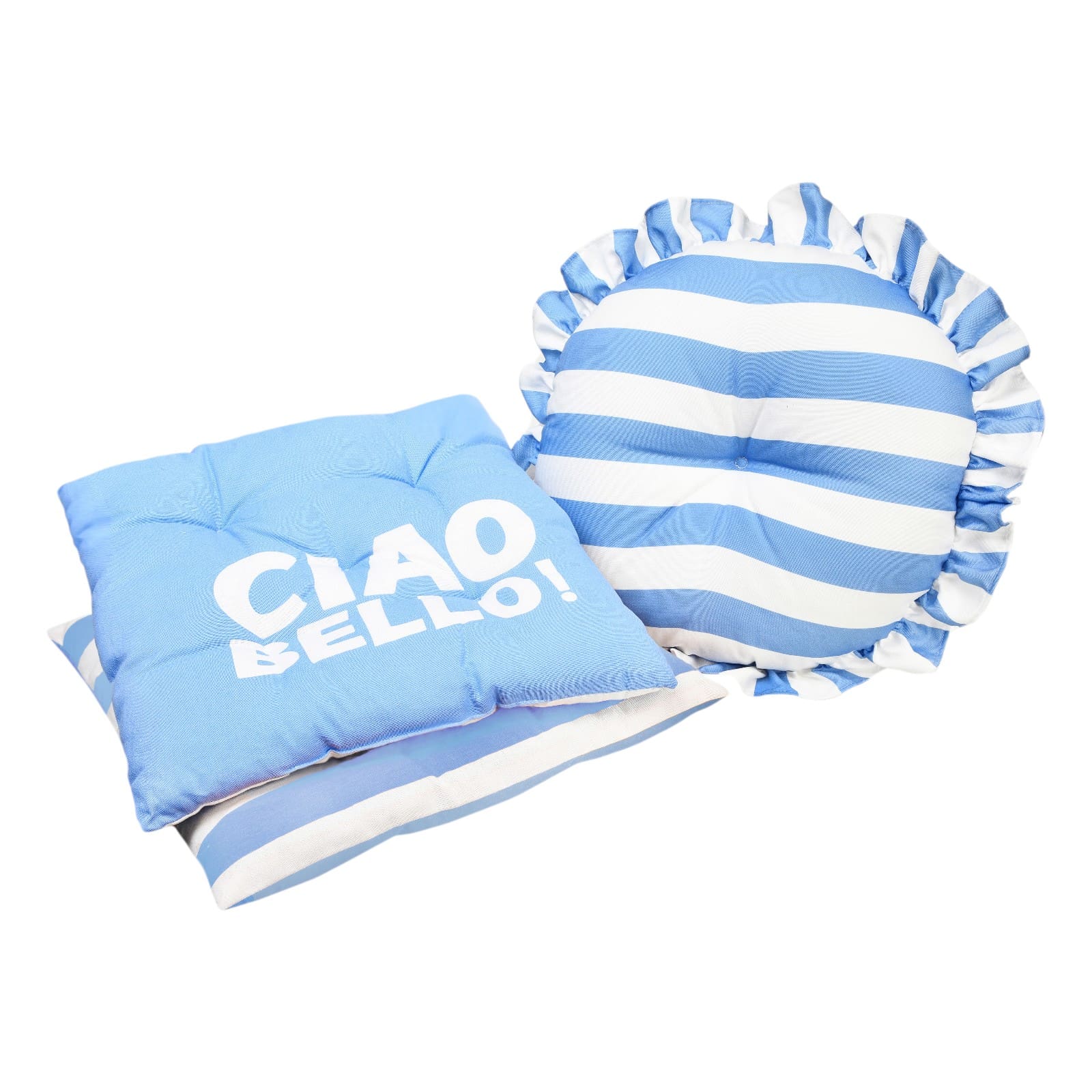 Outdoor-Kissen-Set Ciao Bello Blau, 3 -tlg.
