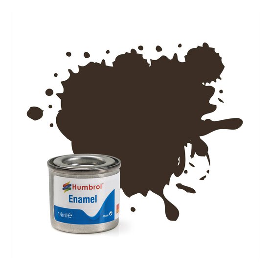 Humbrol 10 Service Brown Enamel Gloss Paint 14ml