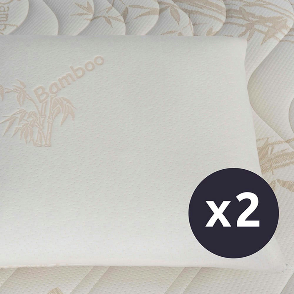 - Lot de 2 oreillers 60x60   Mémoire de forme