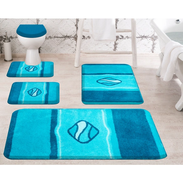 Badematte »Jewel«, BxL: 60 x 60 cm, türkis, aus 100% Polyacryl